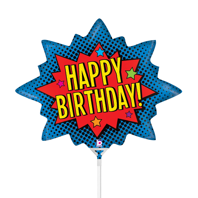 10 Miniballoons Airfilled - Superhero Birthday (Unverpackt)