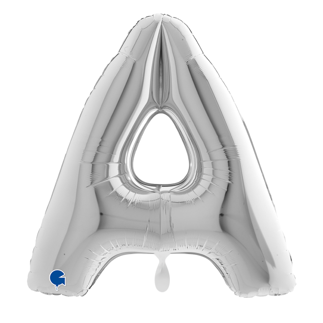 1 Balloon XXL - Letter A - Silver