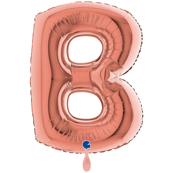 1 Balloon XXL - Letter B - Rosegold