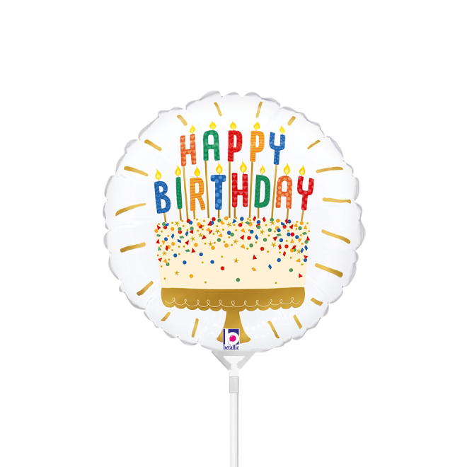 10 Miniballoons Airfilled - Birthday Cake Candles (Unverpackt)