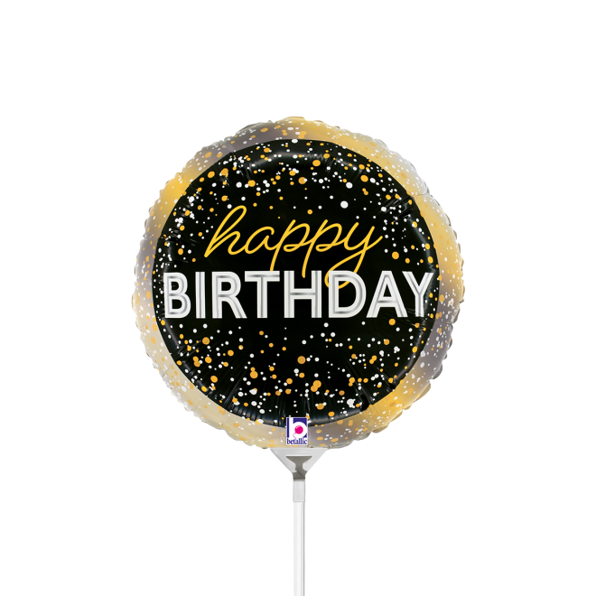 10 Miniballoons Airfilled - Metallic Birthday Party (Unverpackt)