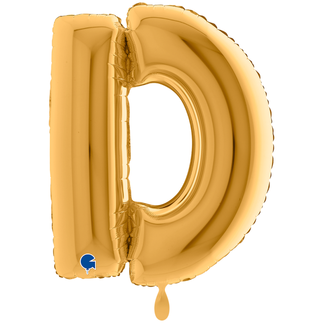 1 Balloon XXL - Letter D - Gold