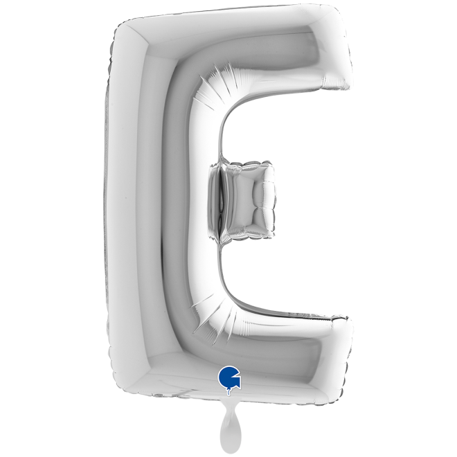1 Balloon XXL - Letter E - Silver