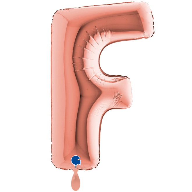 1 Balloon XXL - Letter F - Rosegold