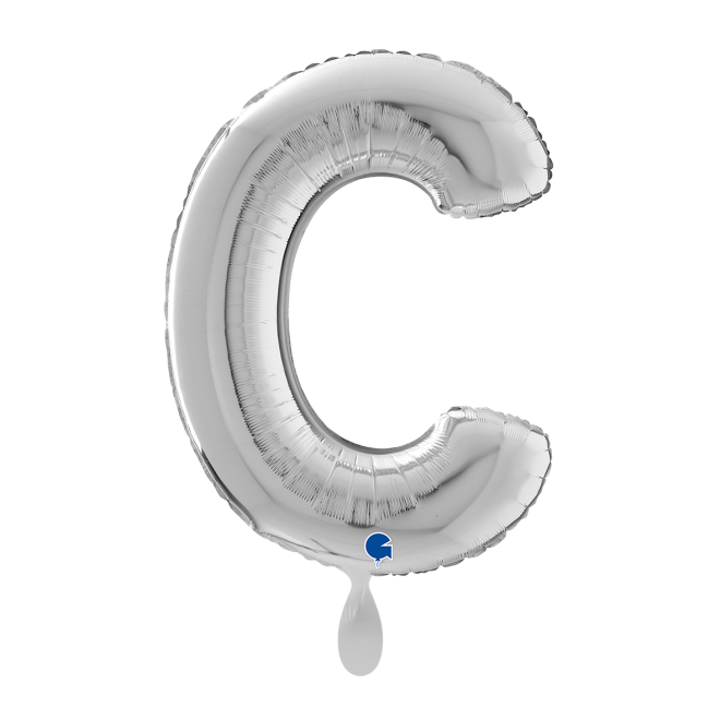 1 Balloon XL - Letter C - Silver