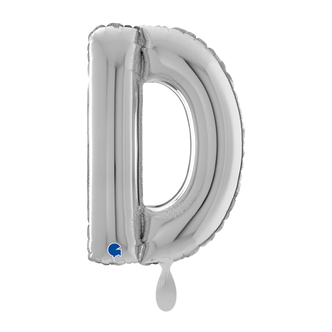 1 Balloon XL - Letter D - Silver