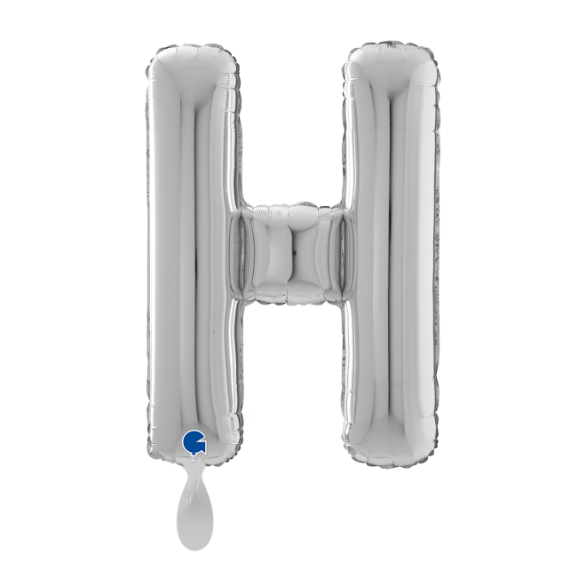 1 Balloon XL - Letter H - Silver