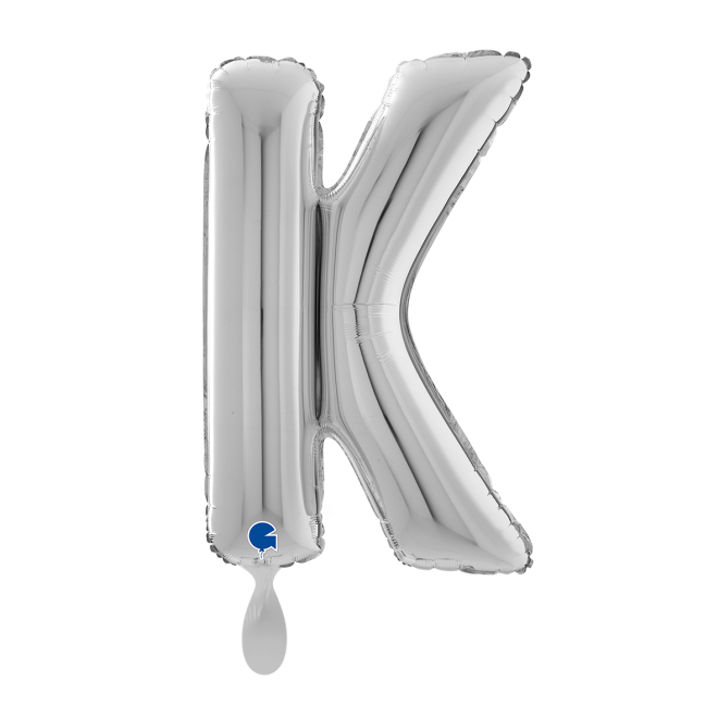 1 Balloon XL - Letter K - Silver