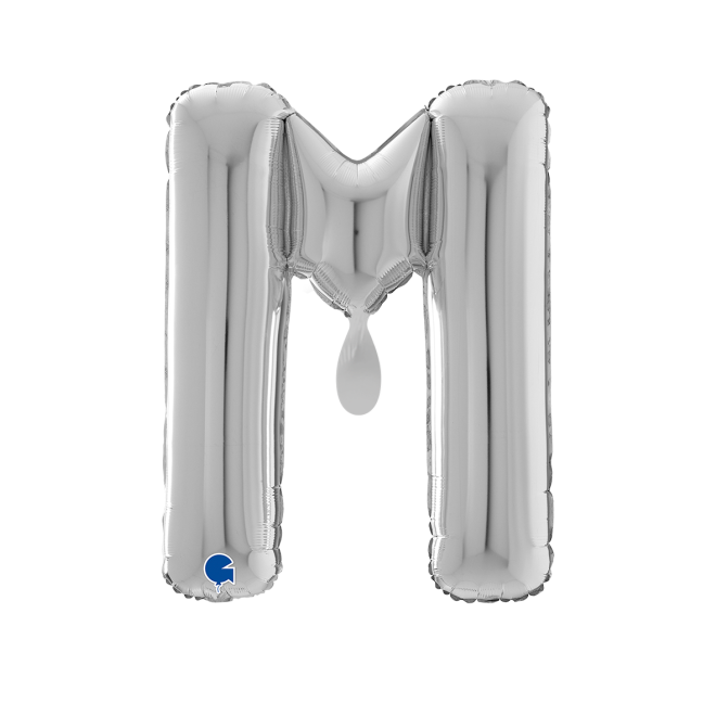 1 Balloon XL - Letter M - Silver