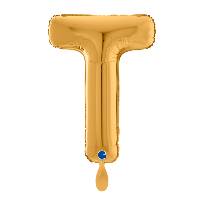 1 Balloon XL - Letter T - Gold