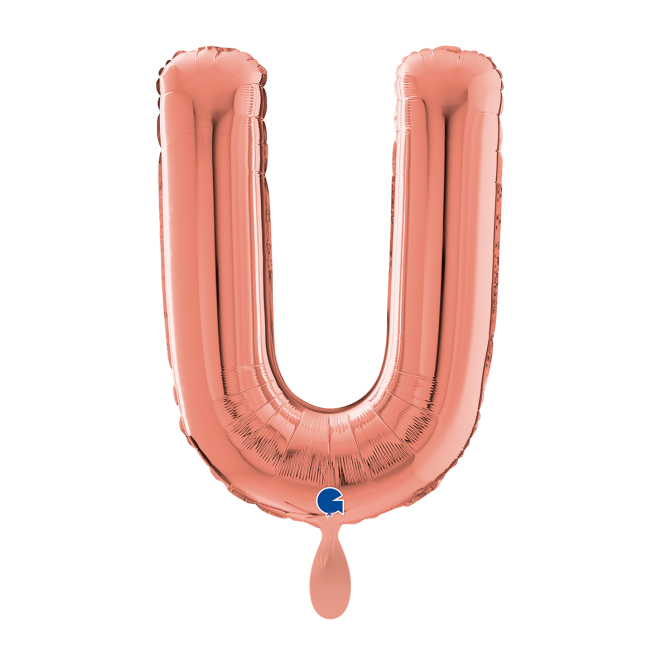 1 Balloon XL - Letter U - Rosegold