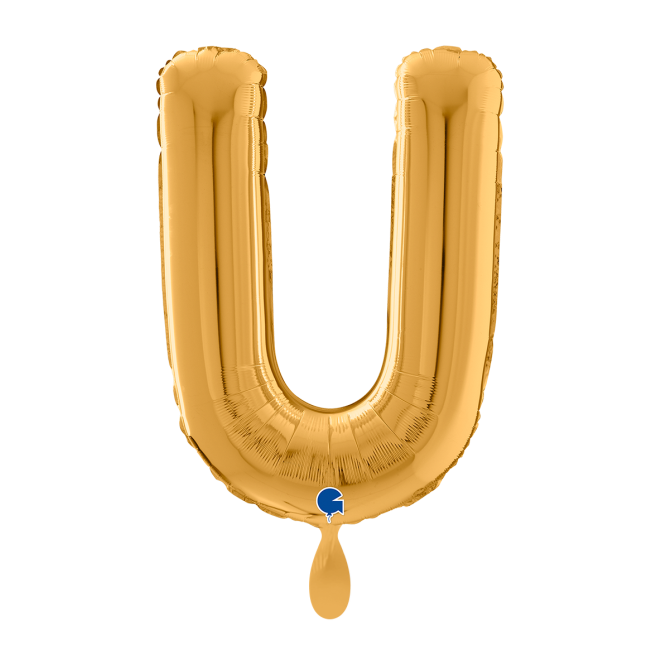 1 Balloon XL - Letter U - Gold