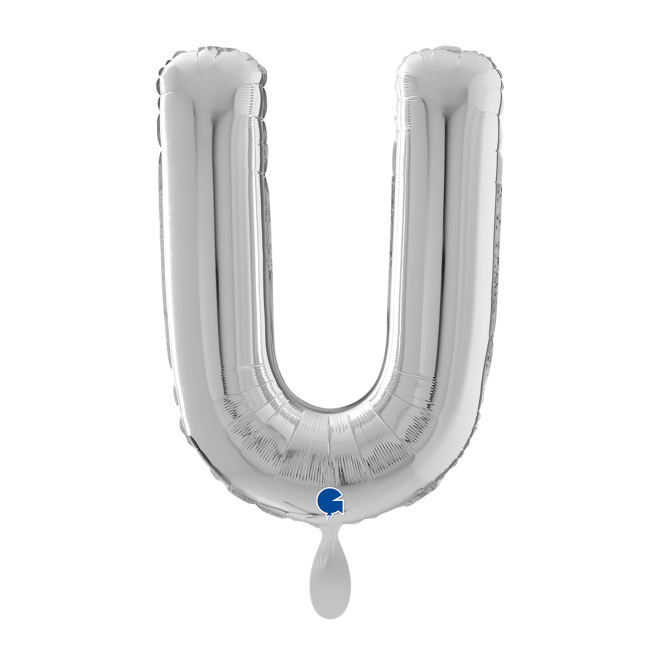 1 Balloon XL - Letter U - Silver
