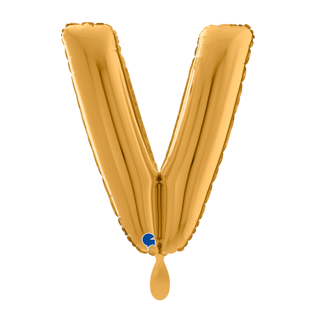 1 Balloon XL - Letter V - Gold