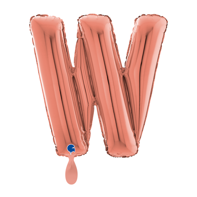 1 Balloon XL - Letter W - Rosegold