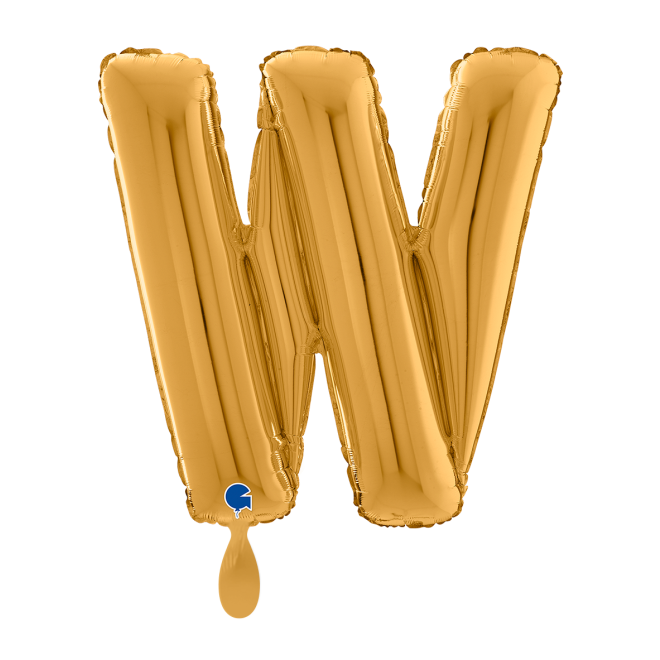 1 Balloon XL - Letter W - Gold