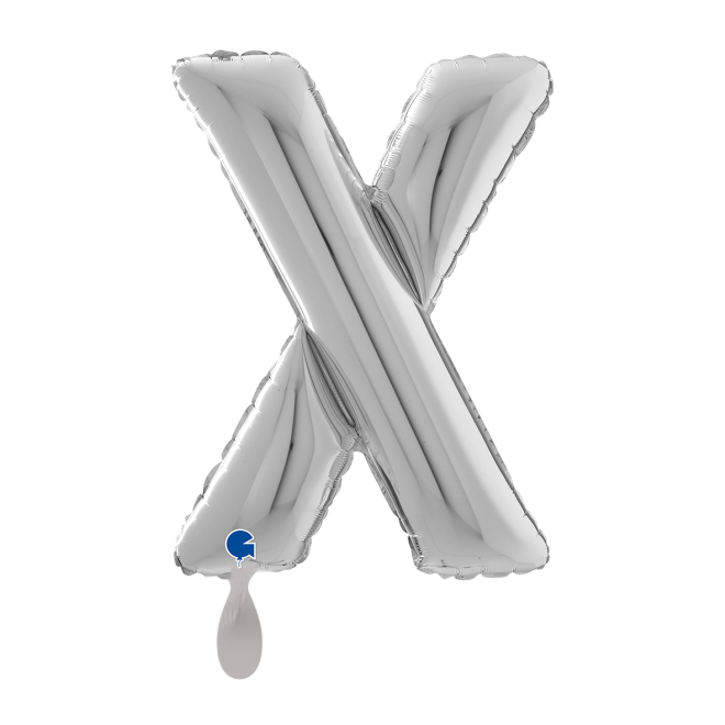 1 Balloon XL - Letter X - Silver