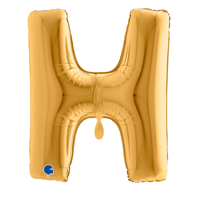 1 Balloon XXL - Letter H - Gold