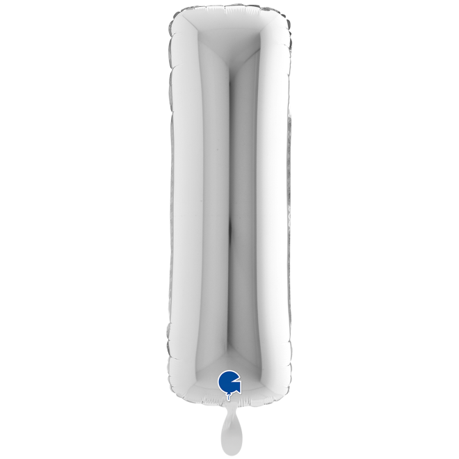 1 Balloon XXL - Letter I - Silver