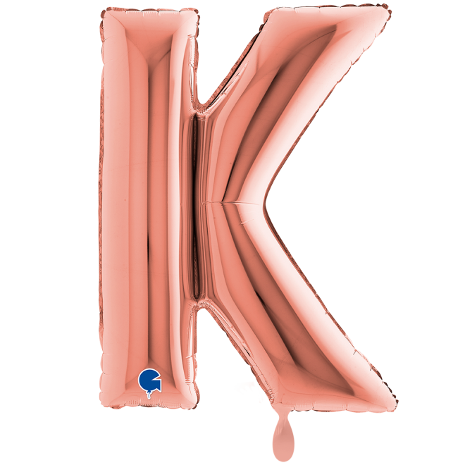 1 Balloon XXL - Letter K - Rosegold