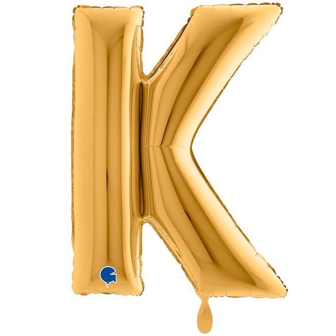 1 Balloon XXL - Letter K - Gold