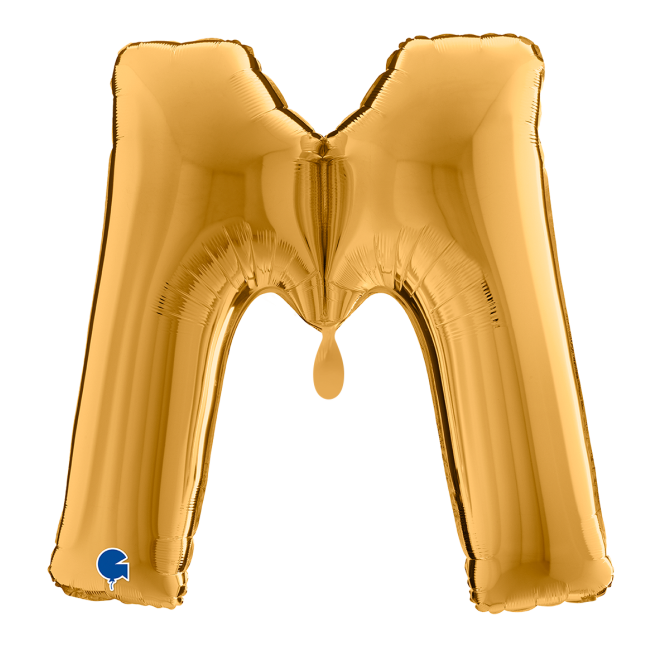 1 Balloon XXL - Letter M - Gold