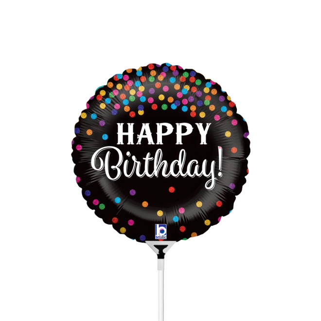 10 Miniballoons Airfilled - Glittering Birthday Confetti (Unverpackt)