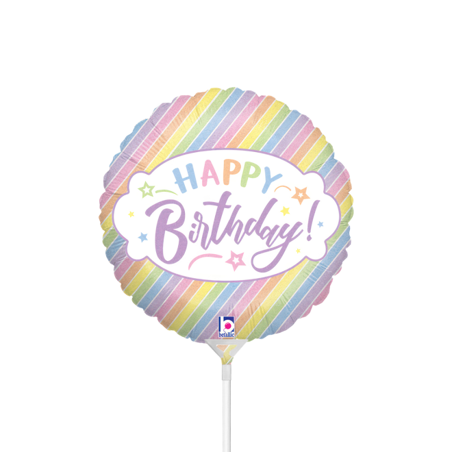 10 Miniballoons Airfilled - Pastel Birthday (Unverpackt)