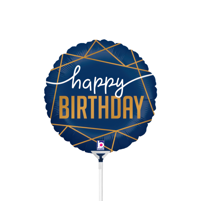 10 Miniballoons Airfilled - Navy Birthday (Unverpackt)