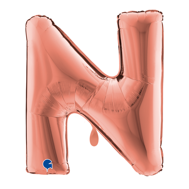 1 Balloon XXL - Letter N - Rosegold