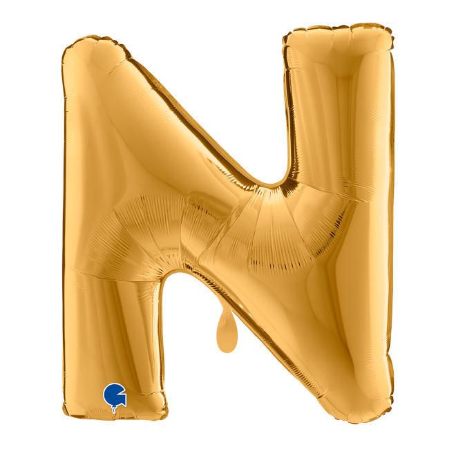 1 Balloon XXL - Letter N - Gold