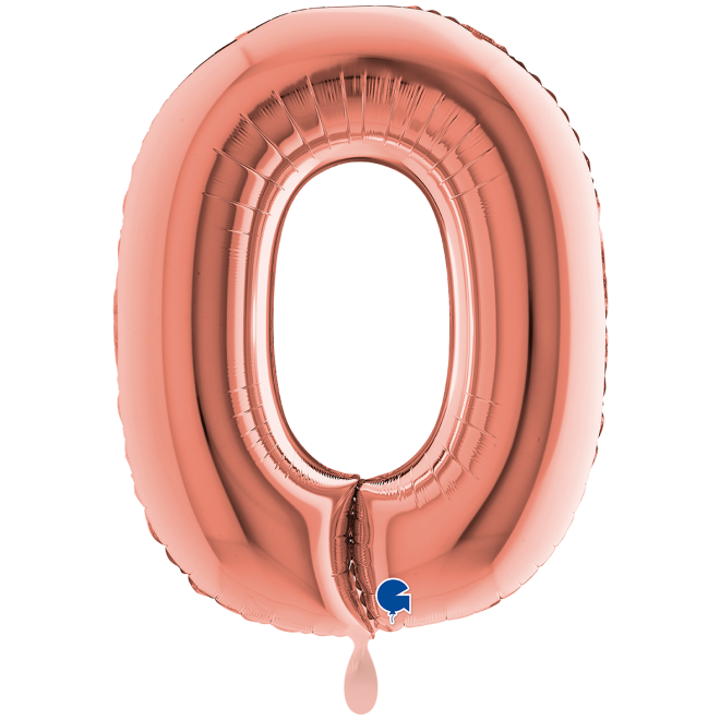 1 Balloon XXL - Letter O - Rosegold