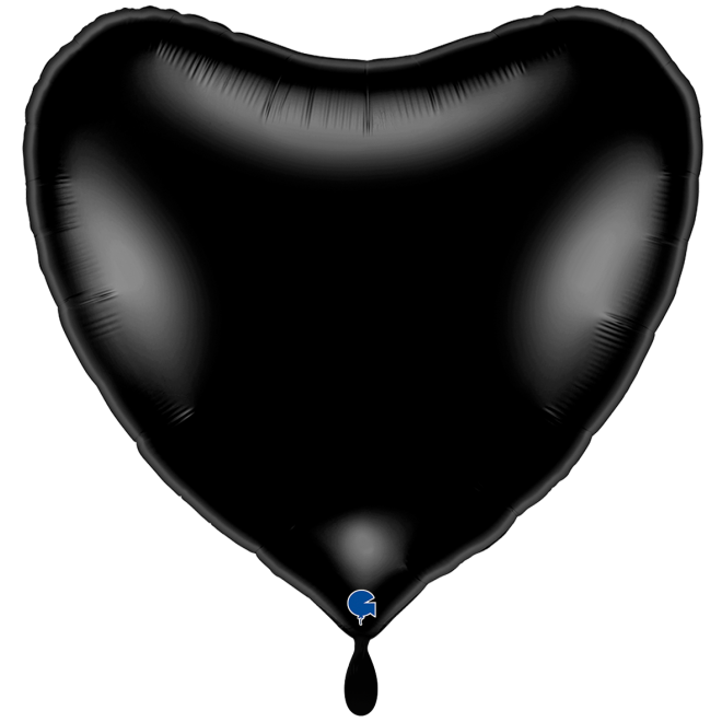 1 Balloon XXL - Heart - Black