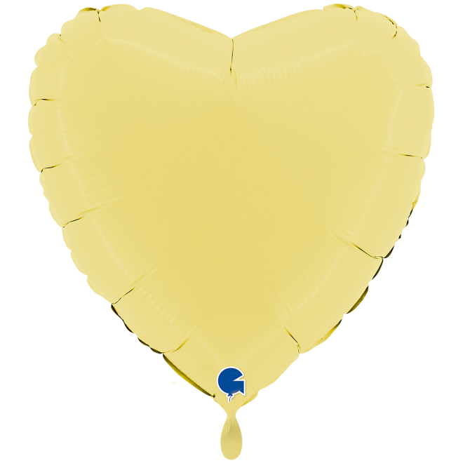 1 Balloon XXL - Heart - Matte Yellow