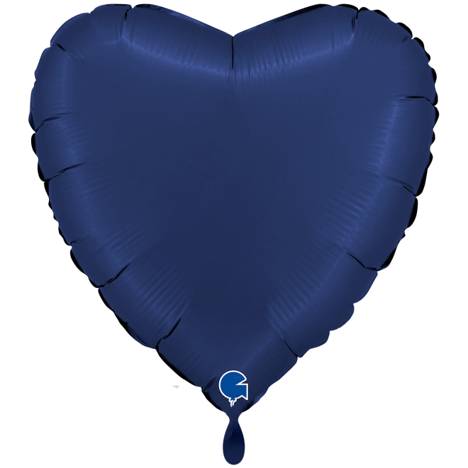 1 Balloon XXL - Heart - Satin Blue Navy