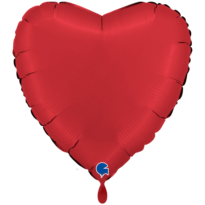 1 Balloon XXL - Heart - Satin Rubin Red