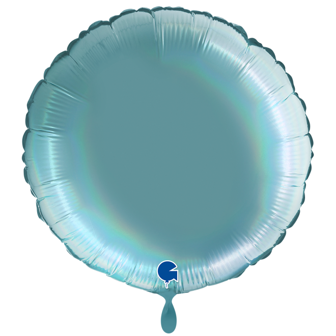 1 Balloon XXL - Round - Rainbow Holographic Platinum Tenerife Sea