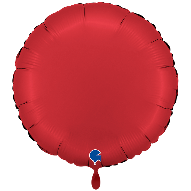 1 Balloon XXL - Round - Satin Rubin Red