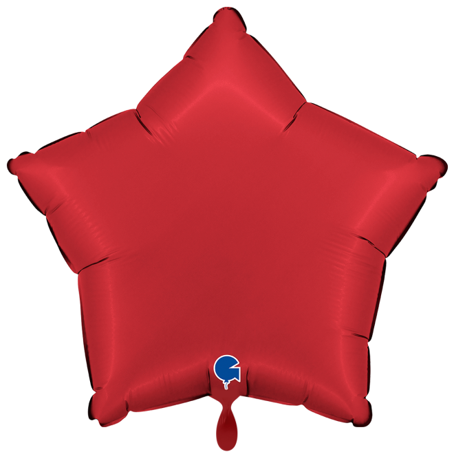 1 Balloon XXL - Star - Satin Rubin Red