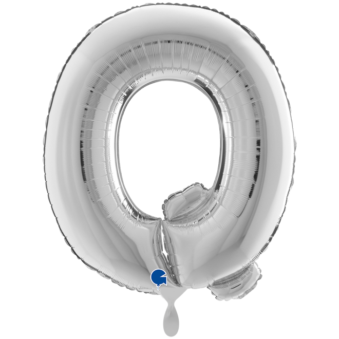 1 Balloon XXL - Letter Q - Silver