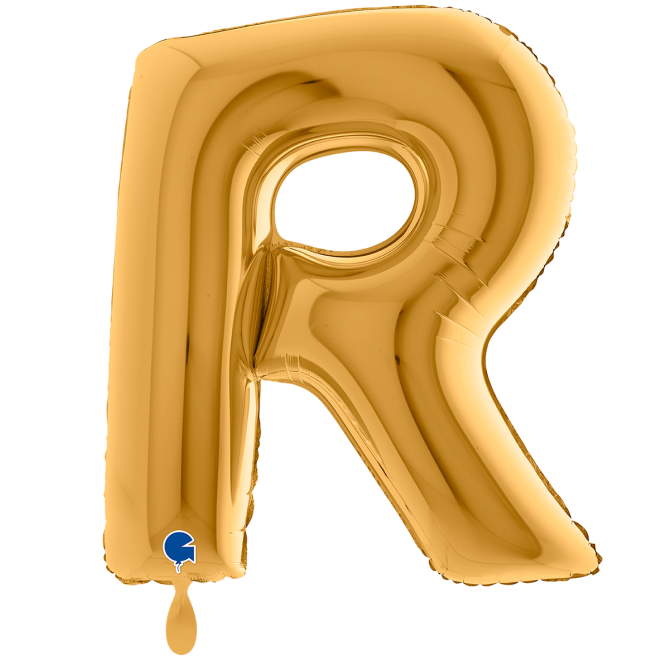 1 Balloon XXL - Letter R - Gold