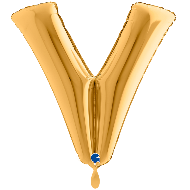 1 Balloon XXL - Letter V - Gold