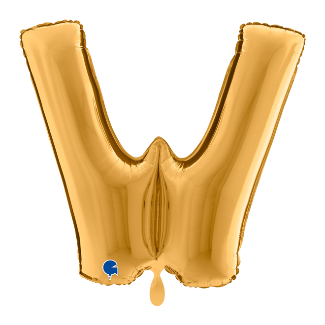 1 Balloon XXL - Letter W - Gold