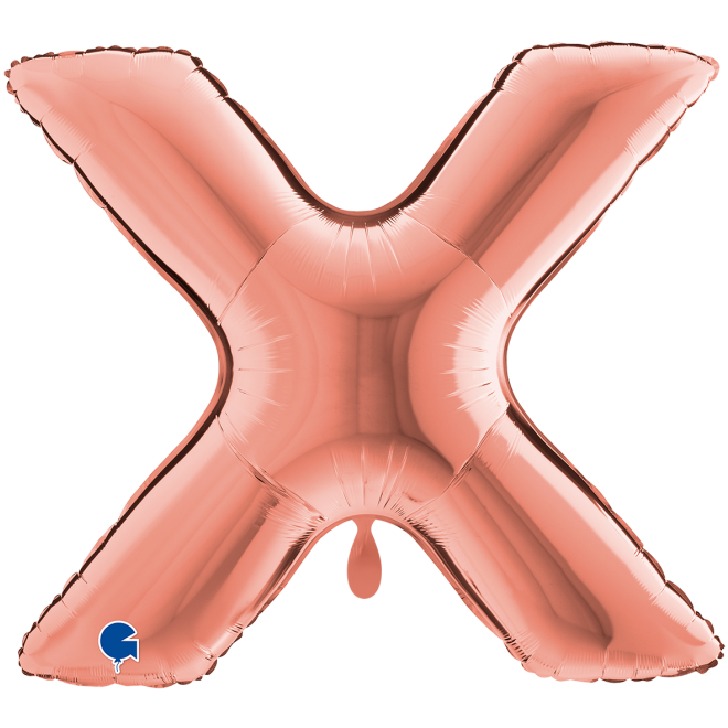 1 Balloon XXL - Letter X - Rosegold