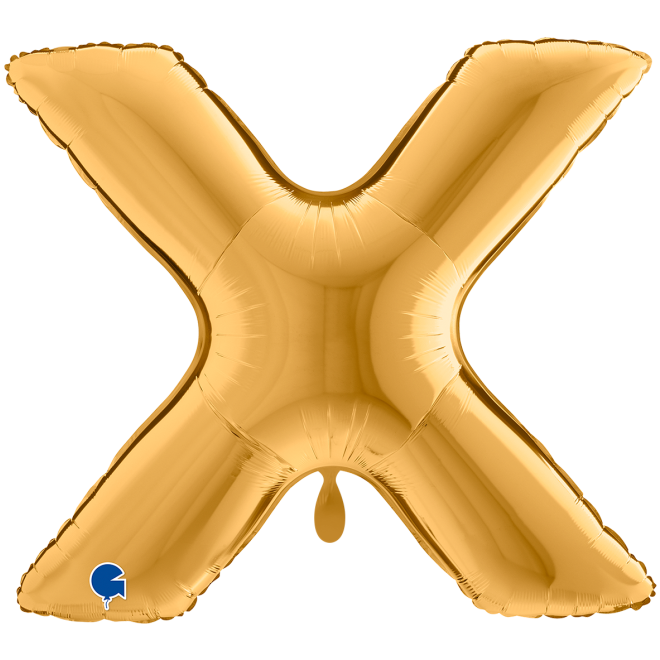 1 Balloon XXL - Letter X - Gold
