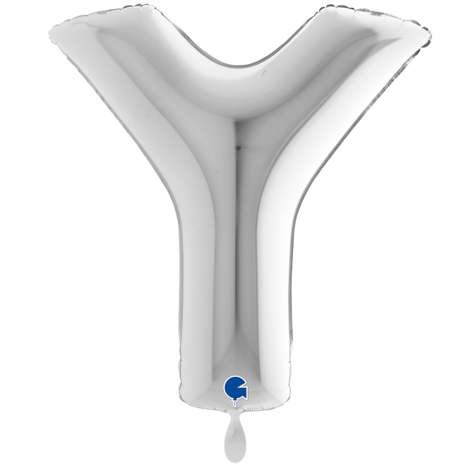 1 Balloon XXL - Letter Y - Silver