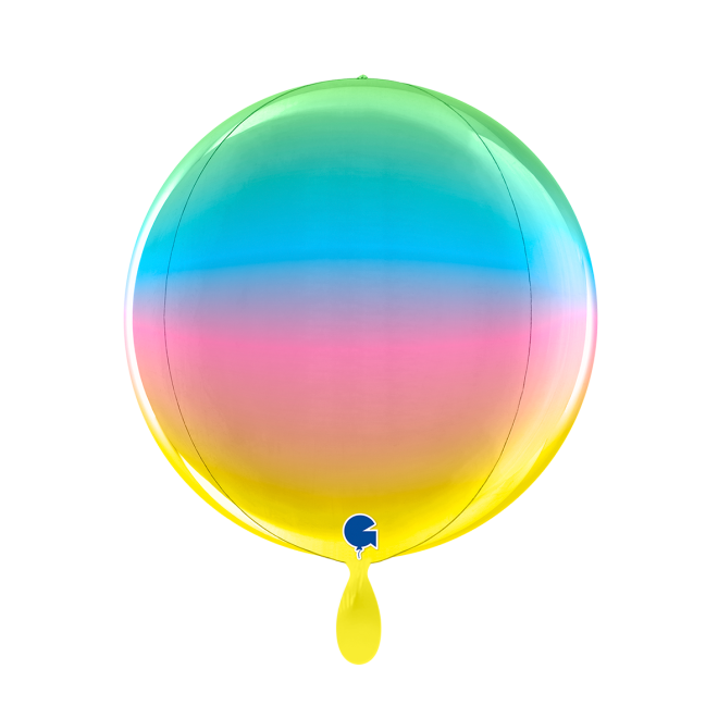 1 Balloon 4D - Globe - Rainbow
