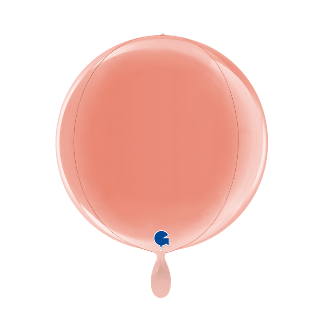 1 Balloon 4D - Globe - Rose Gold