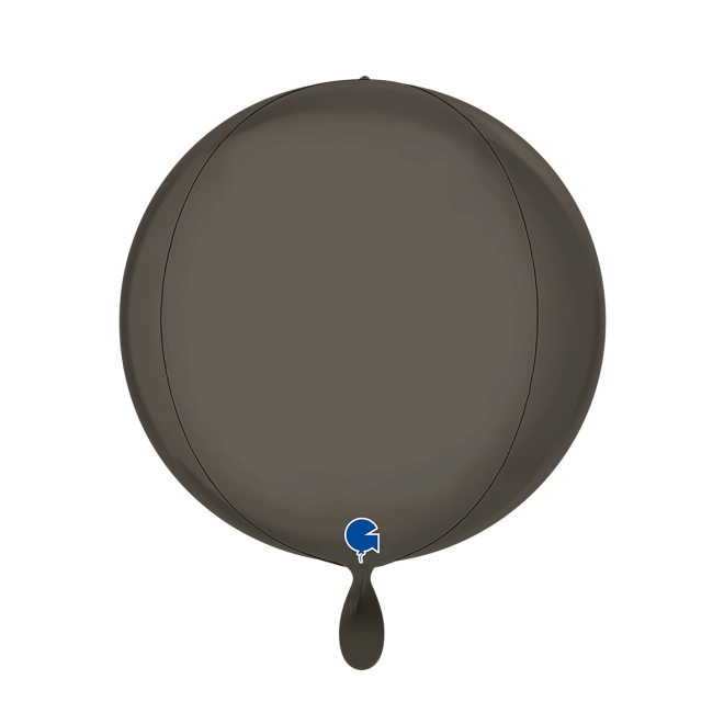 1 Balloon 4D - Globe - Platinum Grey