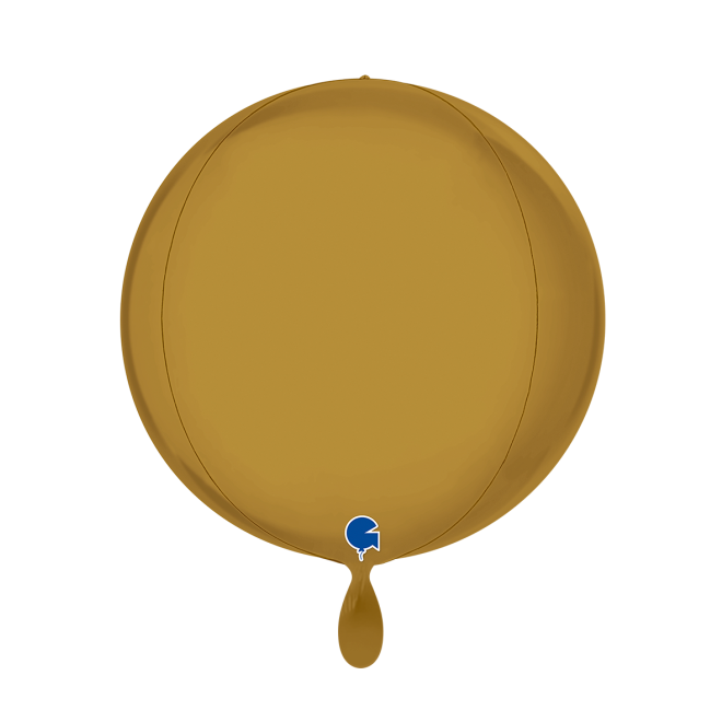 1 Balloon 4D - Globe - Satin Gold